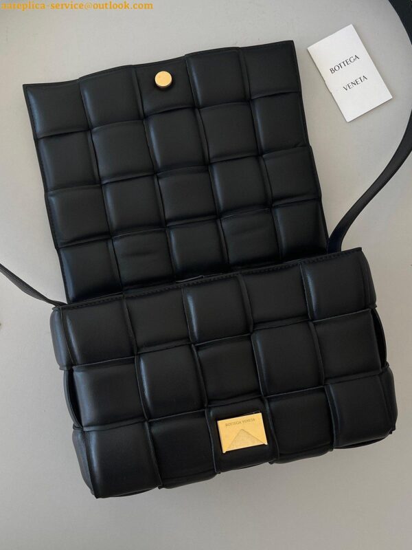 Replica Bottega Veneta Padded Cassette Bag In Black Intrecciato Lambskin 6