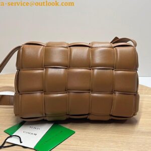 Replica Bottega Veneta Padded Cassette Bag In Caramel Intrecciato Lambskin