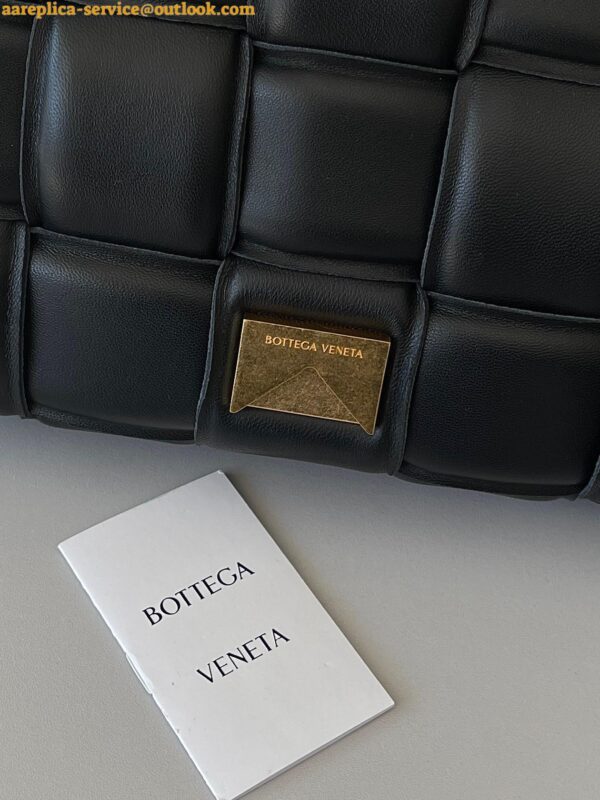 Replica Bottega Veneta Padded Cassette Bag In Black Intrecciato Lambskin 11