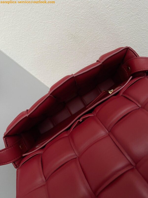 Replica Bottega Veneta Padded Cassette Bag In Dark Red Intrecciato Lambskin 8