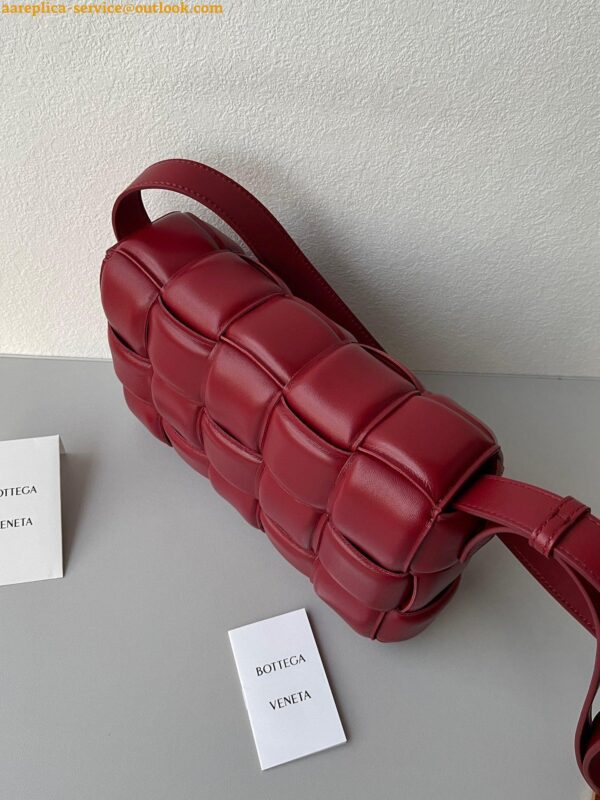 Replica Bottega Veneta Padded Cassette Bag In Dark Red Intrecciato Lambskin 11