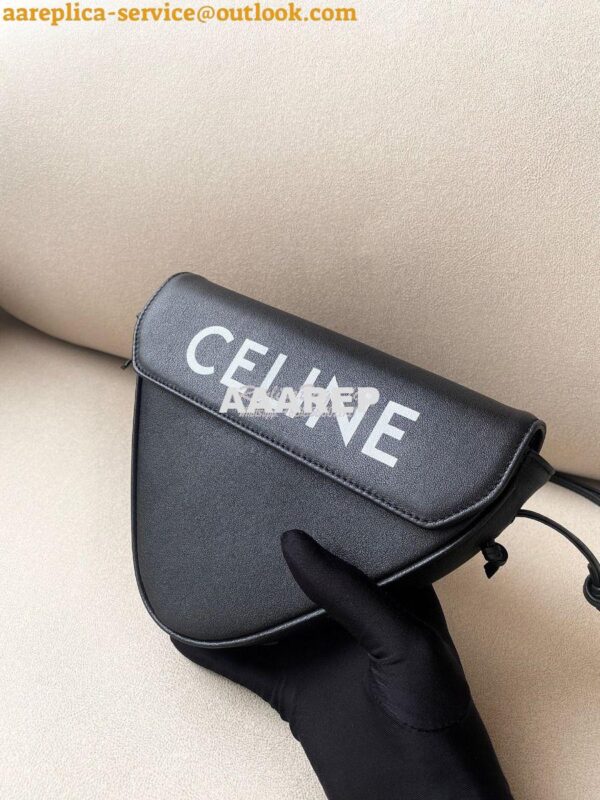 Replica Celine Triangle Bag In Smooth Calfskin With Celine Print 19590 4