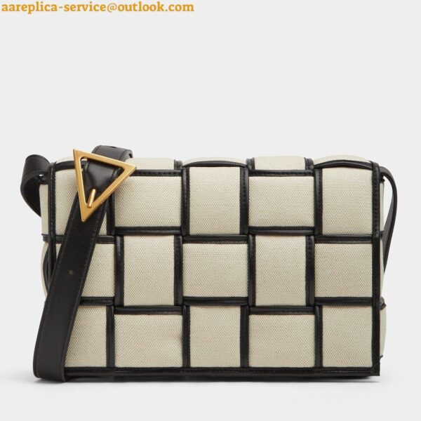 Replica Bottega Veneta Padded Cassette Bag In Natural Canvas 9