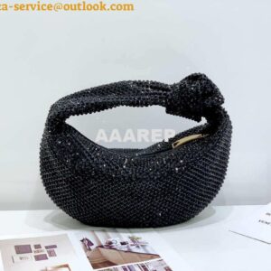 Replica Bottega Veneta BV 651876 mini Jodie Rhinestones Black 2