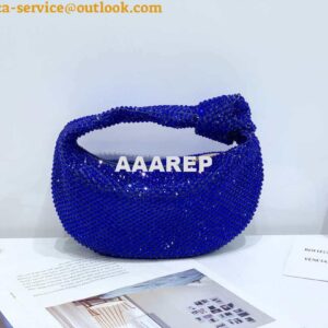 Replica Bottega Veneta BV 651876 mini Jodie Rhinestones Blue 2