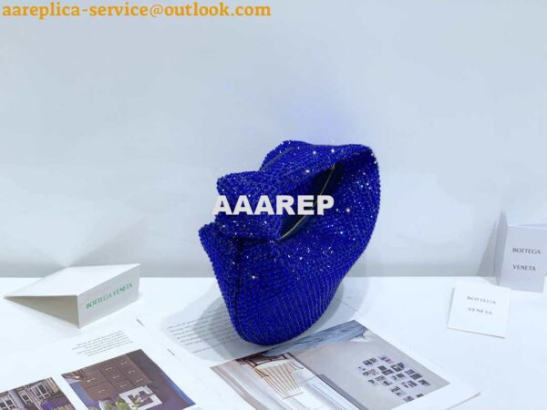 Replica Bottega Veneta BV 651876 mini Jodie Rhinestones Blue 5