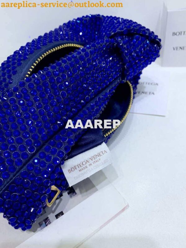 Replica Bottega Veneta BV 651876 mini Jodie Rhinestones Blue 9