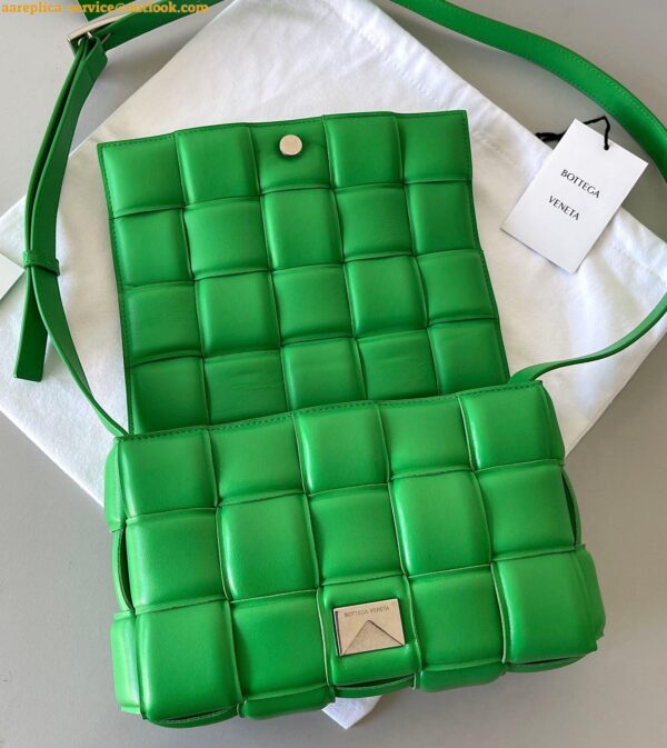 Replica Bottega Veneta Padded Cassette Bag In Parakeet Intrecciato Lambskin 9