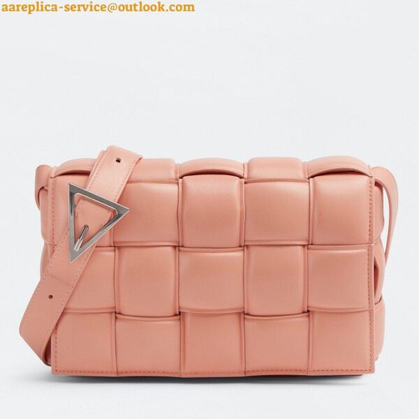 Replica Bottega Veneta Padded Cassette Bag In Peachy Intrecciato Lambskin 3