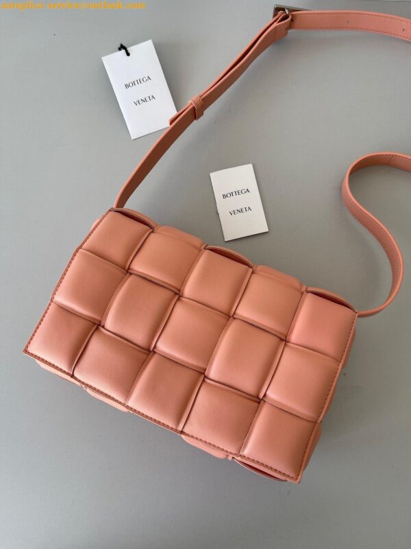 Replica Bottega Veneta Padded Cassette Bag In Peachy Intrecciato Lambskin 6