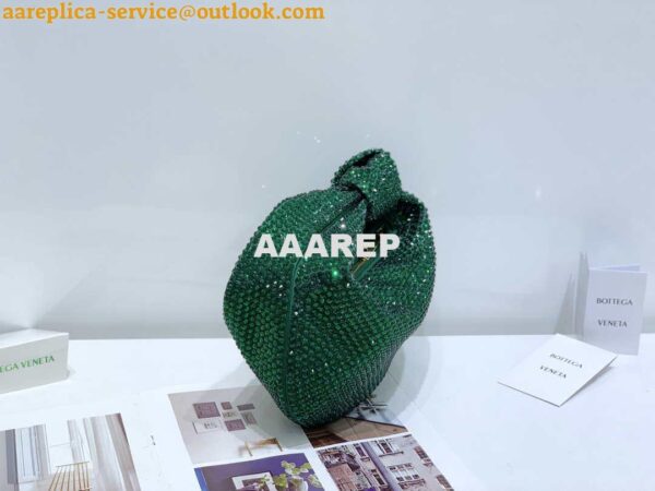 Replica Bottega Veneta BV 651876 mini Jodie Rhinestones Dark Green 6