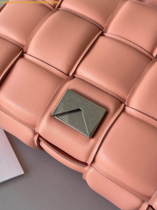 Replica Bottega Veneta Padded Cassette Bag In Peachy Intrecciato Lambskin 7