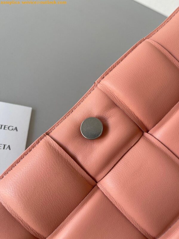 Replica Bottega Veneta Padded Cassette Bag In Peachy Intrecciato Lambskin 9