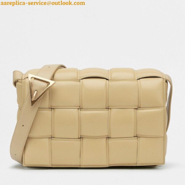 Replica Bottega Veneta Padded Cassette Bag In Porridge Intrecciato Lambskin 3