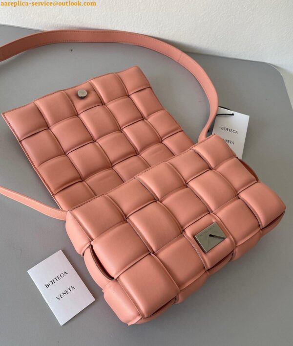 Replica Bottega Veneta Padded Cassette Bag In Peachy Intrecciato Lambskin 11