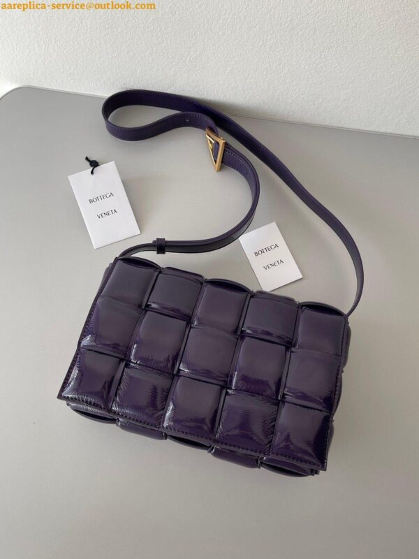 Replica Bottega Veneta Padded Cassette Bag In Purple Intrecciato Deerskin 3