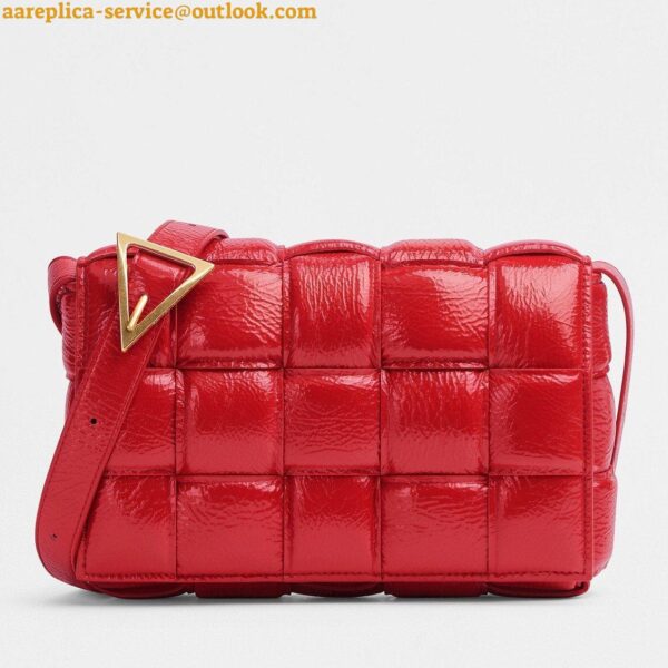 Replica Bottega Veneta Padded Cassette Bag In Red Intrecciato Deerskin 3