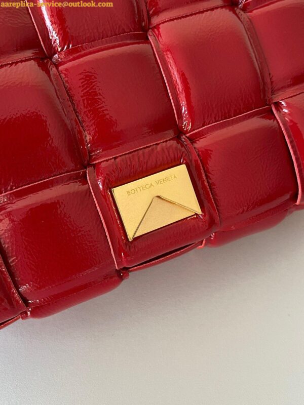 Replica Bottega Veneta Padded Cassette Bag In Red Intrecciato Deerskin 4