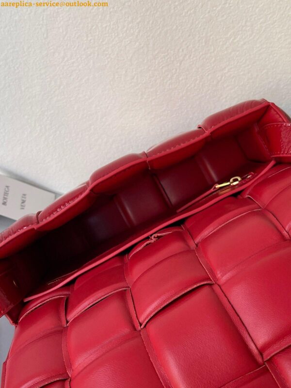 Replica Bottega Veneta Padded Cassette Bag In Red Intrecciato Deerskin 6