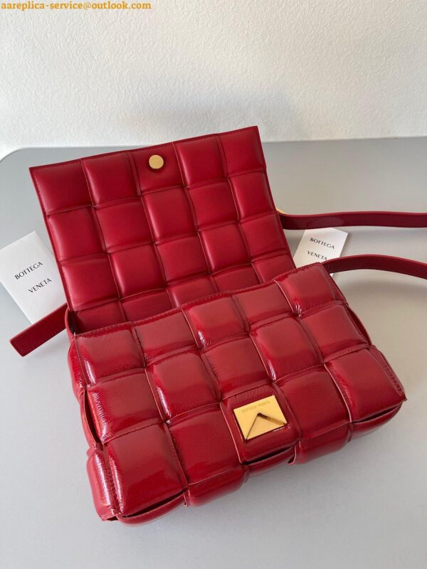 Replica Bottega Veneta Padded Cassette Bag In Red Intrecciato Deerskin 7