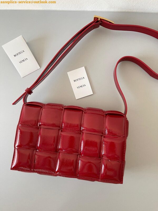 Replica Bottega Veneta Padded Cassette Bag In Red Intrecciato Deerskin 8