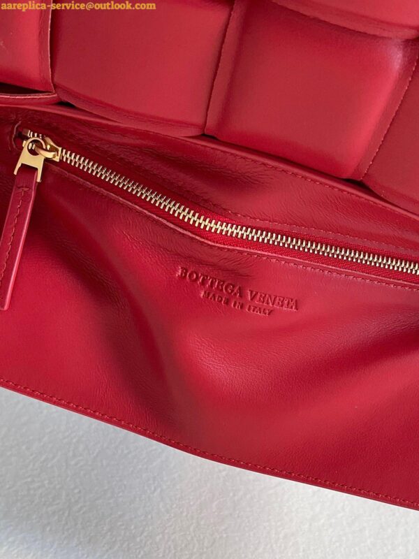 Replica Bottega Veneta Padded Cassette Bag In Red Intrecciato Deerskin 9