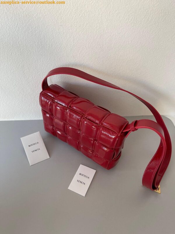 Replica Bottega Veneta Padded Cassette Bag In Red Intrecciato Deerskin 11