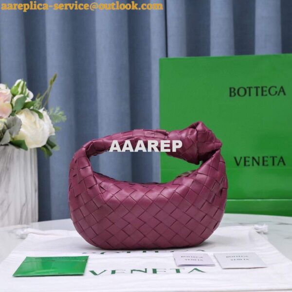 Replica Bottega Veneta BV 651876 mini Jodie Wine Red 4