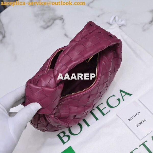 Replica Bottega Veneta BV 651876 mini Jodie Wine Red 6