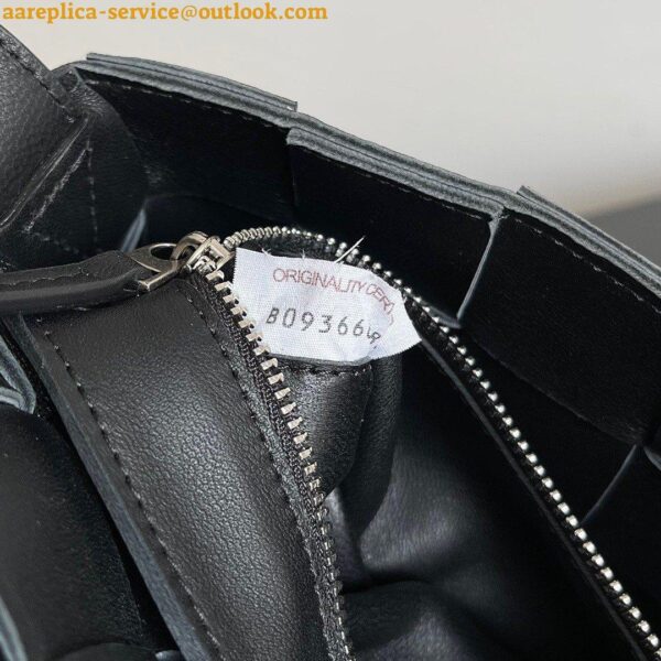 Replica Bottega Veneta Small Cassette Bag In Black Intrecciato Lambskin 12