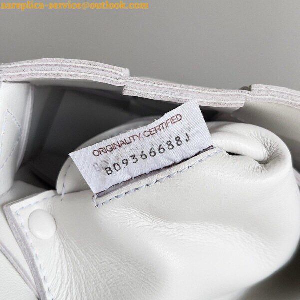 Replica Bottega Veneta Small Cassette Bag In White Intrecciato Lambskin 10