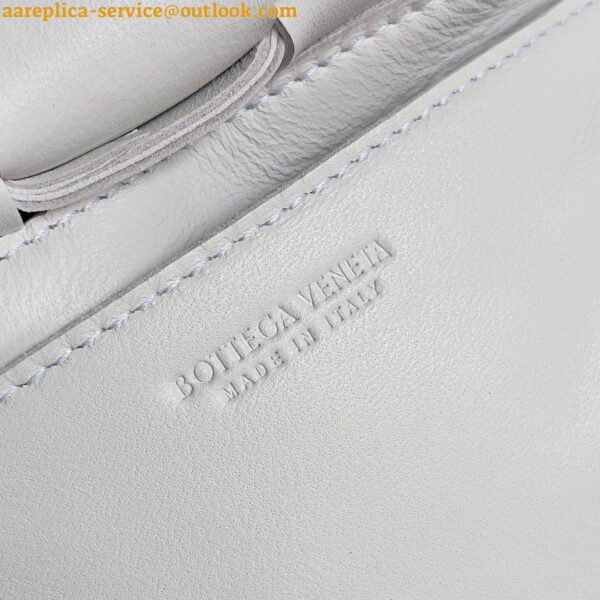 Replica Bottega Veneta Small Cassette Bag In White Intrecciato Lambskin 11