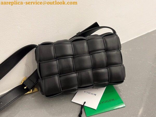 Replica Bottega Veneta Small Padded Cassette Bag In Black Lambskin 6