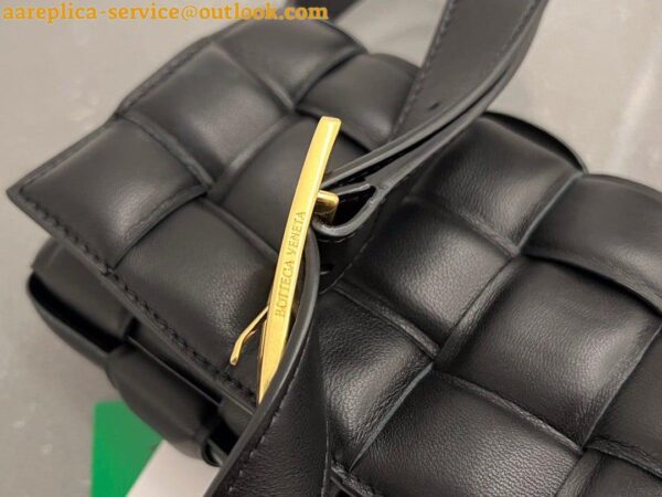 Replica Bottega Veneta Small Padded Cassette Bag In Black Lambskin 8