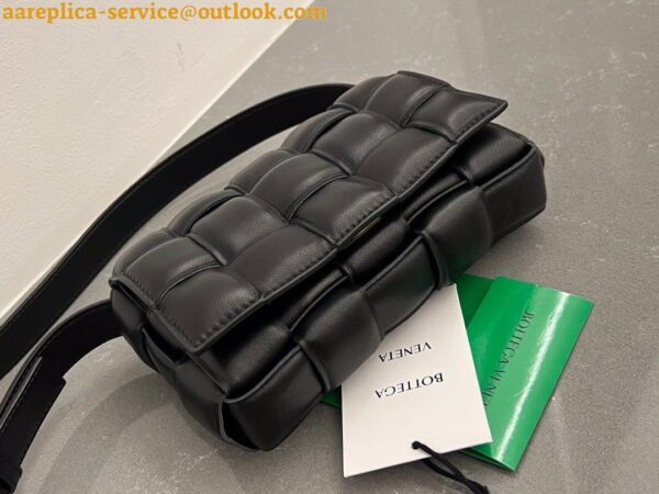 Replica Bottega Veneta Small Padded Cassette Bag In Black Lambskin 9