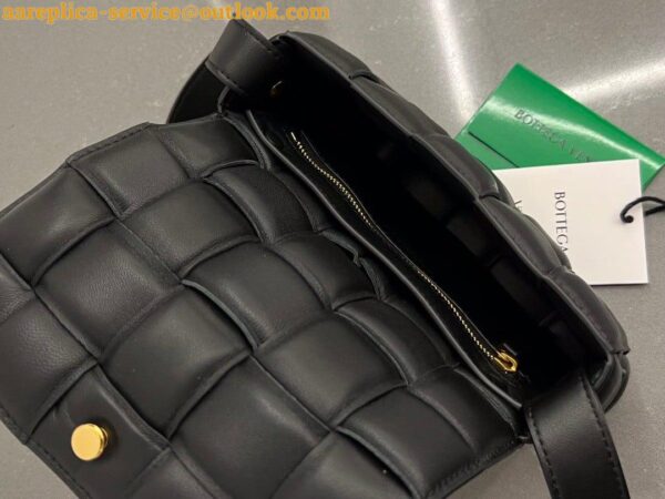 Replica Bottega Veneta Small Padded Cassette Bag In Black Lambskin 11