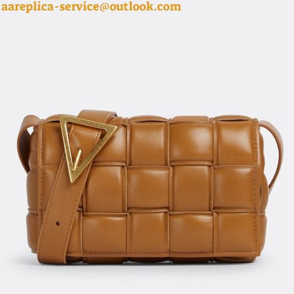 Replica Bottega Veneta Small Padded Cassette Bag In Camel Lambskin