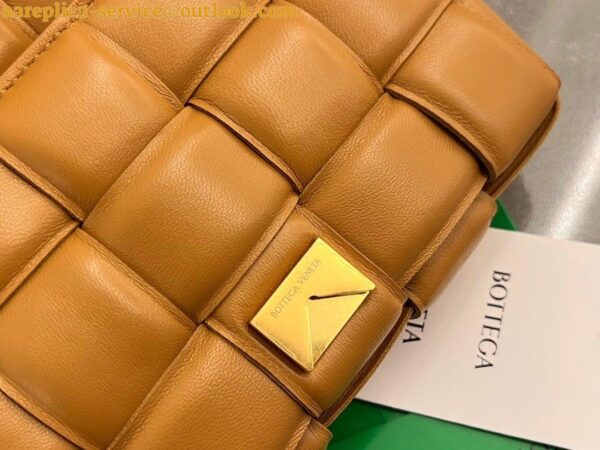 Replica Bottega Veneta Small Padded Cassette Bag In Camel Lambskin 8