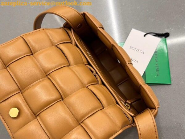 Replica Bottega Veneta Small Padded Cassette Bag In Camel Lambskin 9