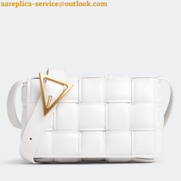 Replica Bottega Veneta Small Padded Cassette Bag In White Lambskin 3