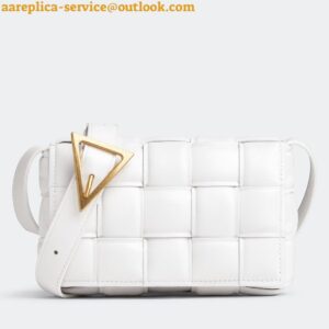 Replica Bottega Veneta Small Padded Cassette Bag In White Lambskin 2