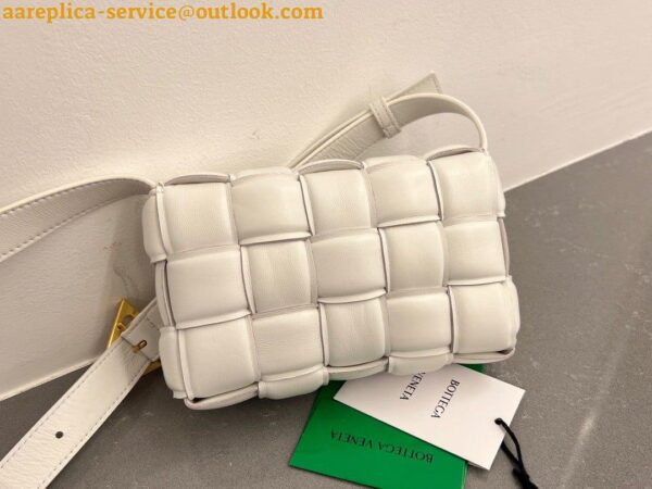 Replica Bottega Veneta Small Padded Cassette Bag In White Lambskin 5