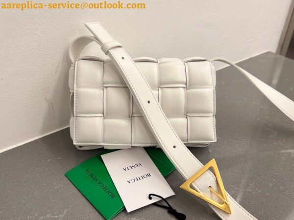 Replica Bottega Veneta Small Padded Cassette Bag In White Lambskin 6