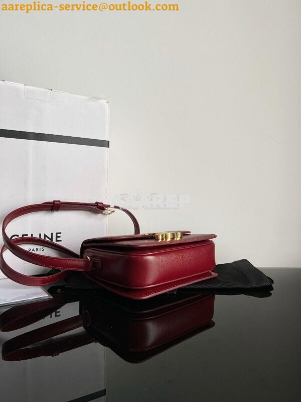 Replica Celine Triomphe Bag Shiny Calfskin Carmin 14