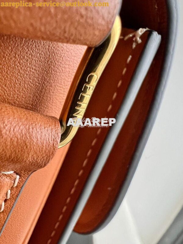 Replica Celine Triomphe Bag Shiny Calfskin in Tan Color 10