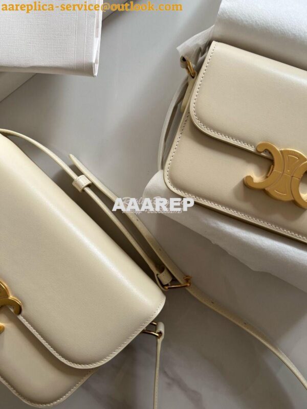 Replica Celine Triomphe Bag Shiny Calfskin Ivory 5