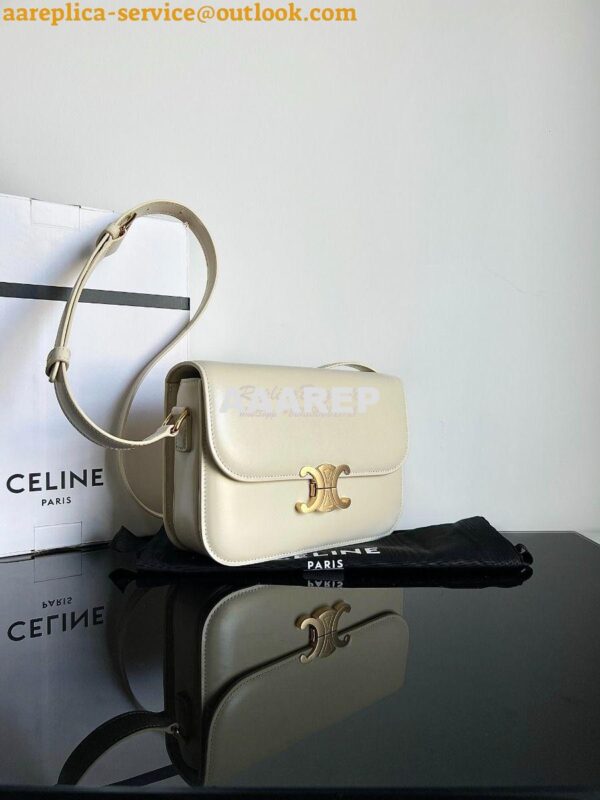 Replica Celine Triomphe Bag Shiny Calfskin Ivory 7