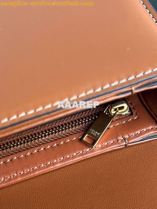 Replica Celine Triomphe Bag Shiny Calfskin in Tan Color 19