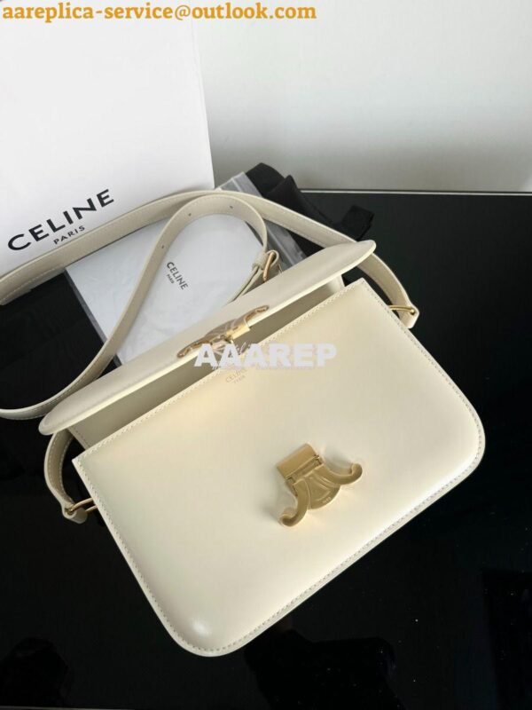 Replica Celine Triomphe Bag Shiny Calfskin Ivory 13