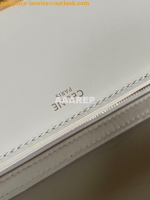 Replica Celine Triomphe Bag Shiny Calfskin Ivory 16